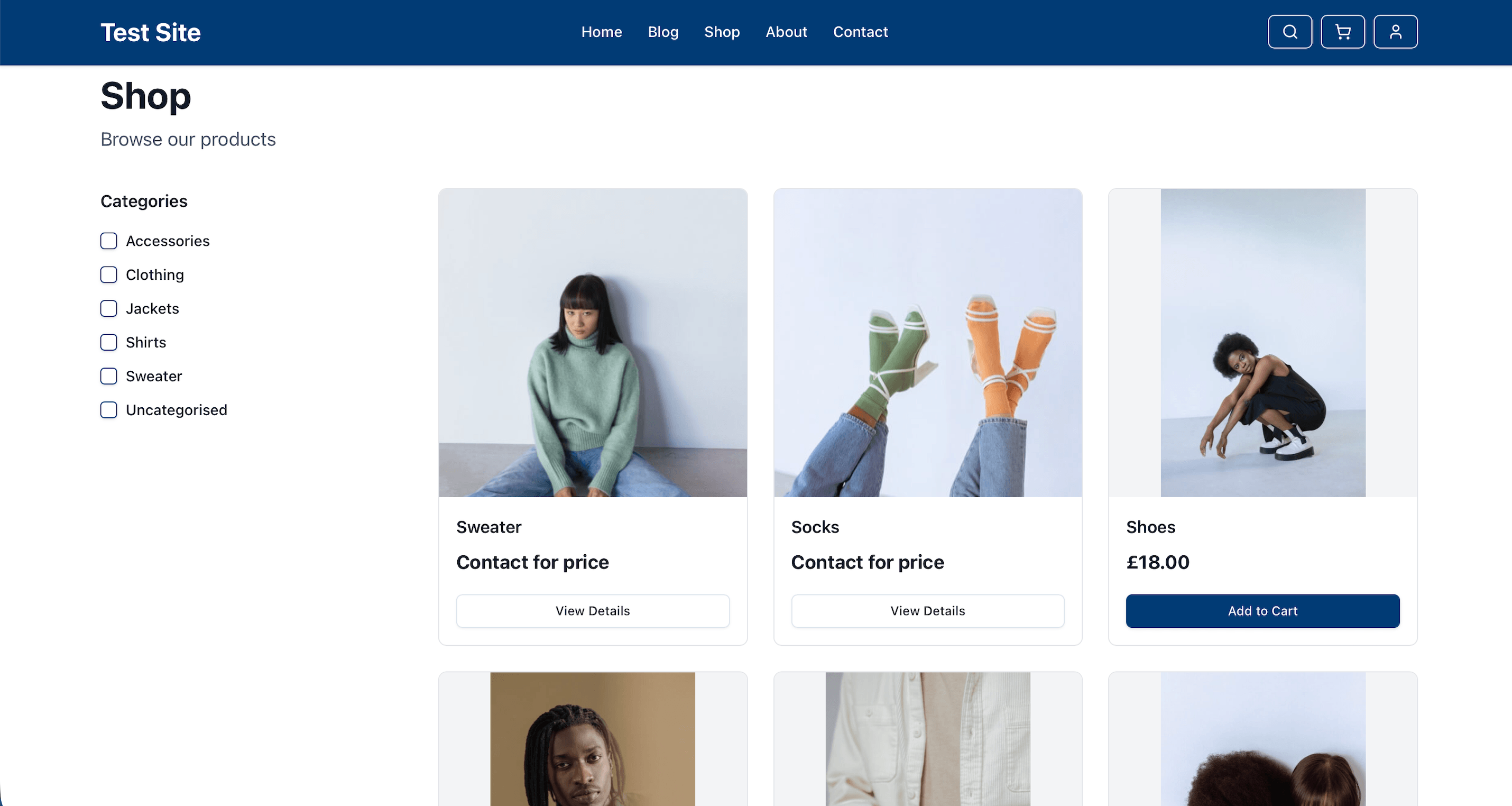 Headless Shop page