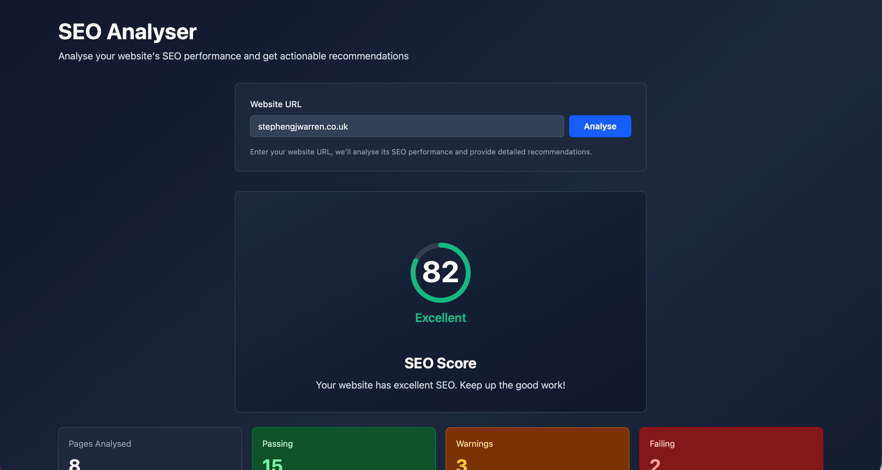 SEO Website Score Preview